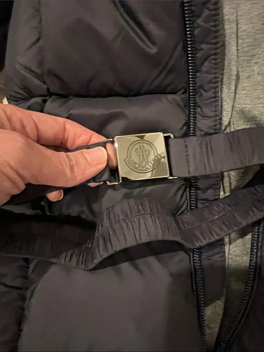 Moncler Kids Luxury Down Snowsuit / Ski Suit – Dark Navy – Size 18-24M